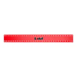 30cm Budget Ruler With Double Sided Calibration - Red